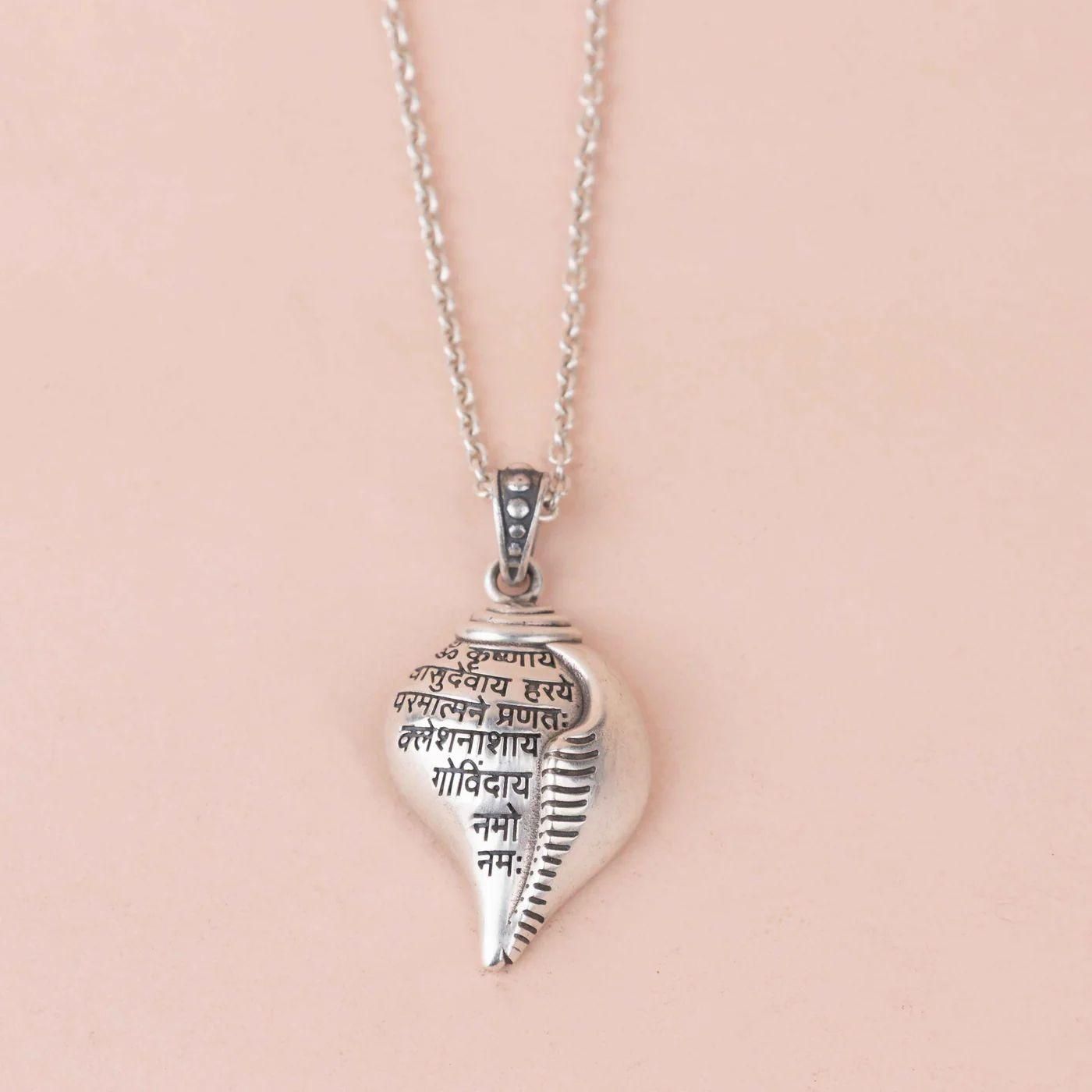 Krishna's Conch Shell Pendant & Chain